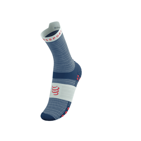COMPRESSPORT Skarpetki do biegania wysokie PRORACING SOCKS V4 RUN HIGH blues/sugar