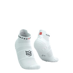COMPRESSPORT Skarpetki do biegania krótkie PRORACING SOCKS V4 RUN LOW white/black