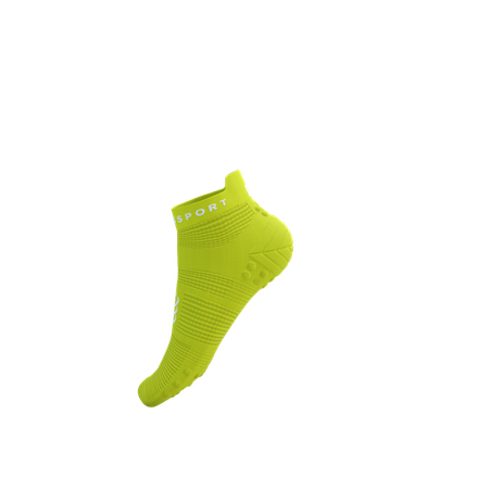 COMPRESSPORT Skarpetki do biegania krótkie PRORACING SOCKS V4 RUN LOW green sheen/white