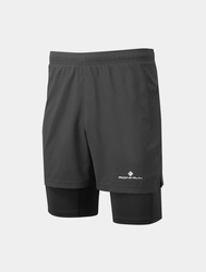 RONHILL Spodenki do biegania męskie CORE TWIN SHORT all black