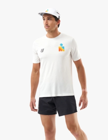 COMPRESSPORT Koszulka biegowa z krótkim rękawem TRAINING SS T-SHIRT IRONMAN 2025 sugar sunrise