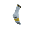 COMPRESSPORT Skarpetki do biegania trailowe PRORACING SOCKS V4 TRAIL grey dawn/ceylon yellow