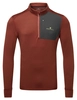 RONHILL Bluza biegowa męska TECH WINTER 1/2 ZIP chestnut/oxide