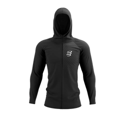 COMPRESSPORT Terniczna bluza biegowa 3D THERMO SEAMLESS HOODIE ZIP black