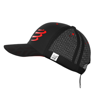 COMPRESSPORT Czapka biegowa z daszkiem RACING TRUCKER CAP black/red