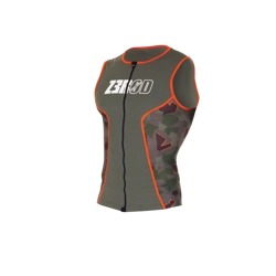 ZEROD Koszulka triathlonowa męska RACER SINGLET zielona