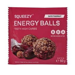 SQUEEZY Energetyczne kulki mocy ENERGY BALLS 50 g daktyle/orzech tygrysi