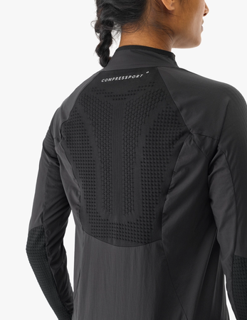 COMPRESSPORT Kurtka biegowa damska HURRICANE WINDPROOF JACKET black