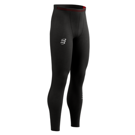 COMPRESSPORT Kompresyjne legginsy do biegania męskie UNDER CONTROL FULL TIGHT black