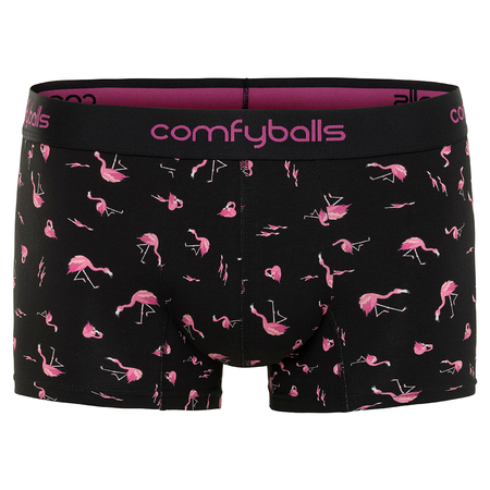 COMFYBALLS Bokserki REGULAR COTTON black flamingo
