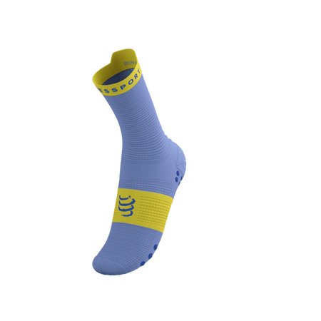 COMPRESSPORT Skarpetki do biegania wysokie PRORACING SOCKS V4 RUN HIGH jacaranda/maize