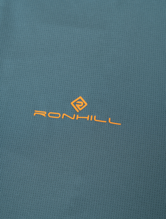 RONHILL Koszulka do biegania TECH 1/2 ZIP S/S TEE monolith/artemis