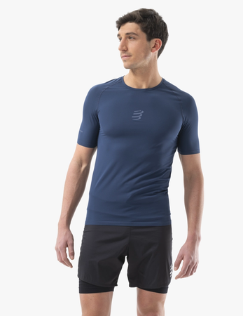 COMPRESSPORT Koszulka biegowa męska TRAIL RACING SS T-SHIRT blues