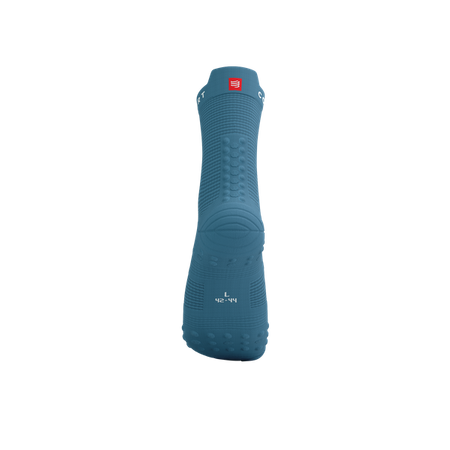 COMPRESSPORT Skarpetki do biegania wysokie PRORACING SOCKS V4 RUN HIGH niagara blue/white