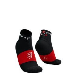 COMPRESSPORT Skarpetki do biegania ULTRA TRAIL LOW SOCKS V2.0 black/red