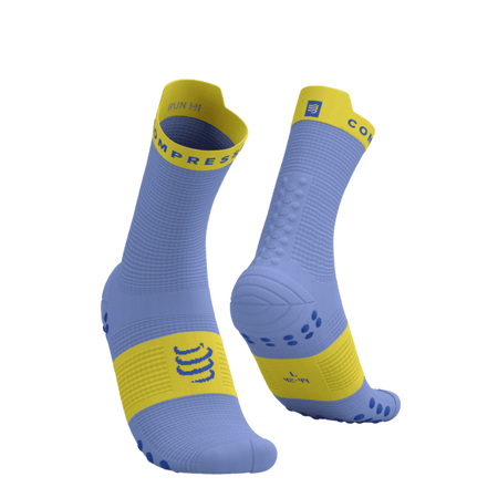 COMPRESSPORT Skarpetki do biegania wysokie PRORACING SOCKS V4 RUN HIGH jacaranda/maize
