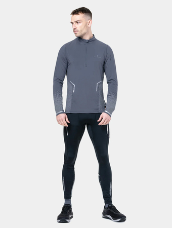 RONHILL Bluza biegowa męska TECH REFLECT 1/2 ZIP anchor/reflect