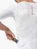 COMPRESSPORT Triathlonowa koszulka kompresyjna TRI POSTURAL AERO SS TOP white print