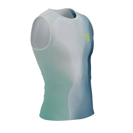 COMPRESSPORT Koszulka biegowa PERFORMANCE TANK niagara blue