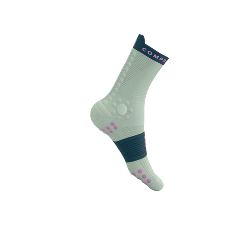 COMPRESSPORT Skarpetki do biegania trailowe PRORACING SOCKS V4 TRAIL aqua/stargazer/cyclamen