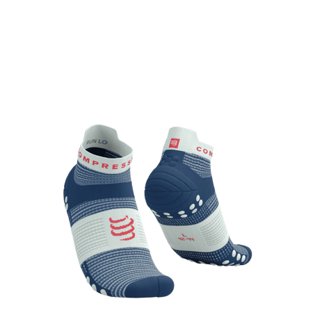 COMPRESSPORT Skarpetki do biegania krótkie PRORACING SOCKS V4 RUN LOW blues/sugar
