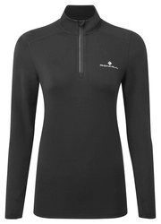 RONHILL Bluza biegowa damska CORE THERMAL 1/2 ZIP TEE black/bright white