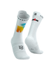 COMPRESSPORT Skarpetki rowerowe PRORACING SOCKS V4 BIKE IRONMAN 2025 white/sunrise