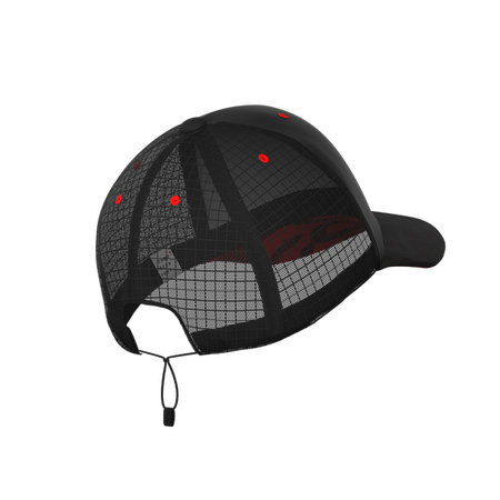 COMPRESSPORT Czapka biegowa z daszkiem RACING TRUCKER CAP black/red