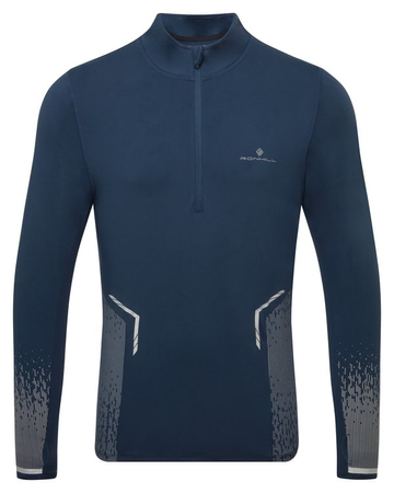 RONHILL Bluza biegowa męska TECH REFLECT 1/2 ZIP dark navy/reflect