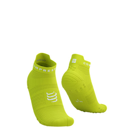 COMPRESSPORT Skarpetki do biegania krótkie PRORACING SOCKS V4 RUN LOW green sheen/white