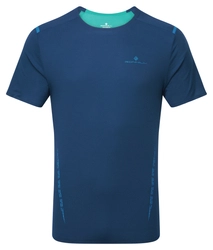 RONHILL Koszulka biegowa męska TECH RACE S/S TEE dark navy/deep laguna