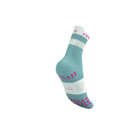COMPRESSPORT Skarpetki do biegania wysokie PRORACING SOCKS V4 RUN HIGH ether/neon pink