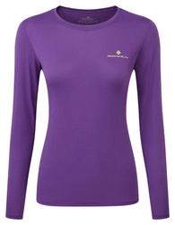 RONHILL Koszulka biegowa z długim rękawem damska CORE L/S TEE regal purple/acid