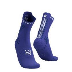 COMPRESSPORT Skarpetki do biegania trailowe PRORACING SOCKS V4 TRAIL dazz blue/blues