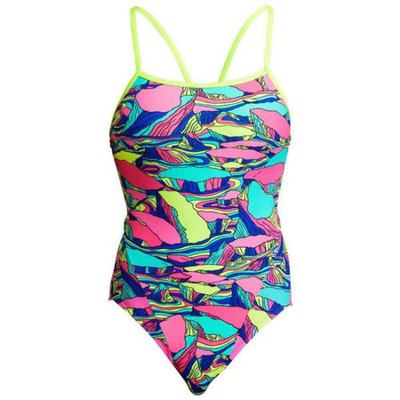 FUNKITA Strój kąpielowy damski jednoczęściowy SINGLE STRAP ONE PIECE Bright Bergs