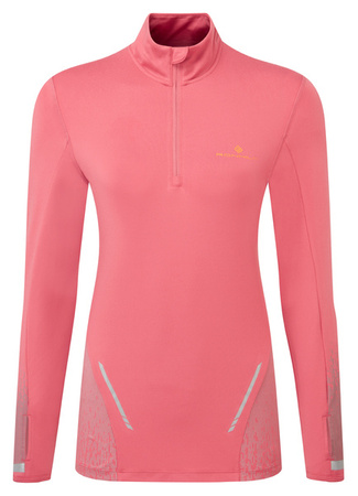 RONHILL Bluza biegowa damska TECH REFLECT 1/2 ZIP salsa/reflect