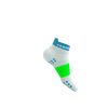 COMPRESSPORT Skarpetki do biegania krótkie PRORACING SOCKS V4 RUN LOW white/norse blue/neon green