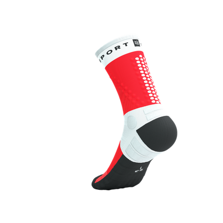 COMPRESSPORT Skarpetki do biegania ULTRA TRAIL SOCKS V2.0 white/fluo red