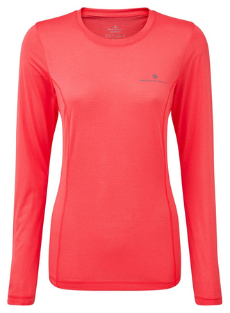 RONHILL Koszulka do biegania damska z długim rękawem WOMENS TECH L/S TEE różowa