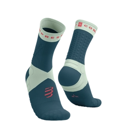 COMPRESSPORT Skarpetki do biegania ULTRA TRAIL SOCKS V2.0 stargazer/aqua/fluo red