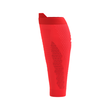 COMPRESSPORT Opaski kompresyjne na łydki R2V3 fluo red/white reflect