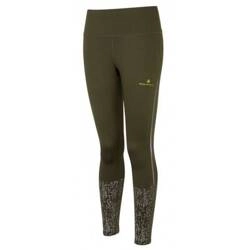 RONHILL Legginsy biegowe damskie LIFE NIGHTRUNNER TIGHT Khaki