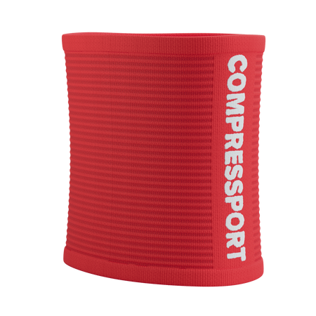 COMPRESSPORT Frotka na nadgarstek SWEATBAND 3D.DOTS fluo red/white