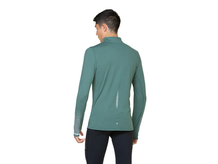 RONHILL Bluza biegowa męska TECH REFLECT 1/2 ZIP dark sage/reflect