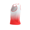 COMPRESSPORT Koszulka biegowa damska PERFORMANCE SINGLET fluo red/white