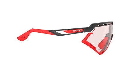 RUDY PROJECT Okulary rowerowe z fotochromem DEFENDER IMPACTX PHOTOCHROMIC black matte/red fluo