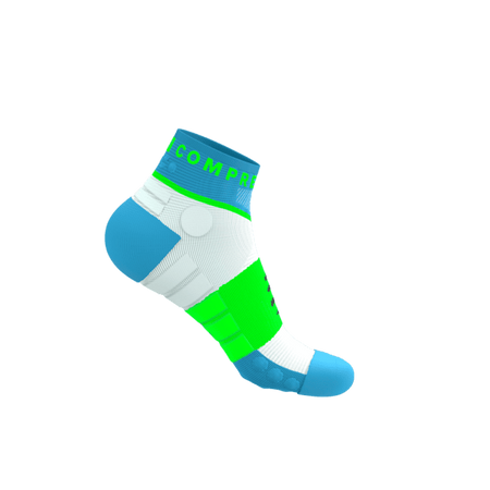 COMPRESSPORT Skarpetki do biegania ULTRA TRAIL LOW SOCKS V2.0 norse blue/neon green