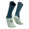 COMPRESSPORT Skarpetki rowerowe PRORACING SOCKS V4 BIKE stargazer/aqua/fluo red