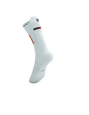 COMPRESSPORT Skarpetki rowerowe PRORACING SOCKS V4 BIKE IRONMAN 2025 white/sunset