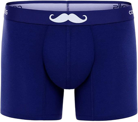 COMFYBALLS Bokserki LONG COTTON blue mustache